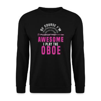 oboe - Unisex Sweatshirt - black - Front - Alina (178cm) & Michal (187cm)