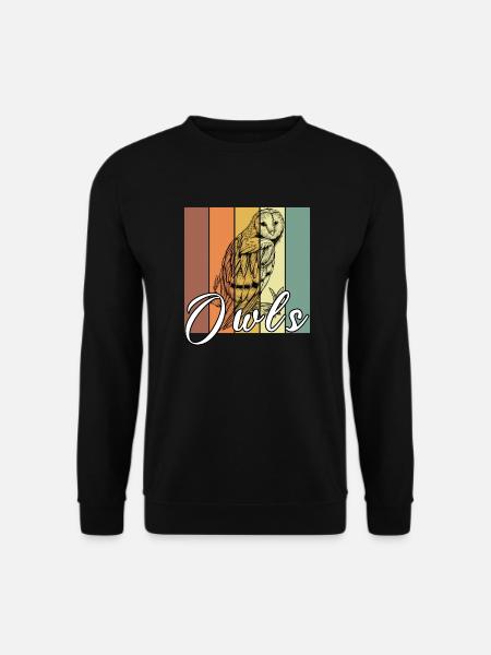 Eulen - Unisex Pullover - Schwarz