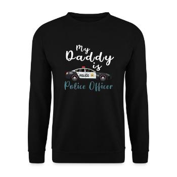 Police officer - Unisex Sweatshirt - black - Front - Alina (178cm) & Michal (187cm)