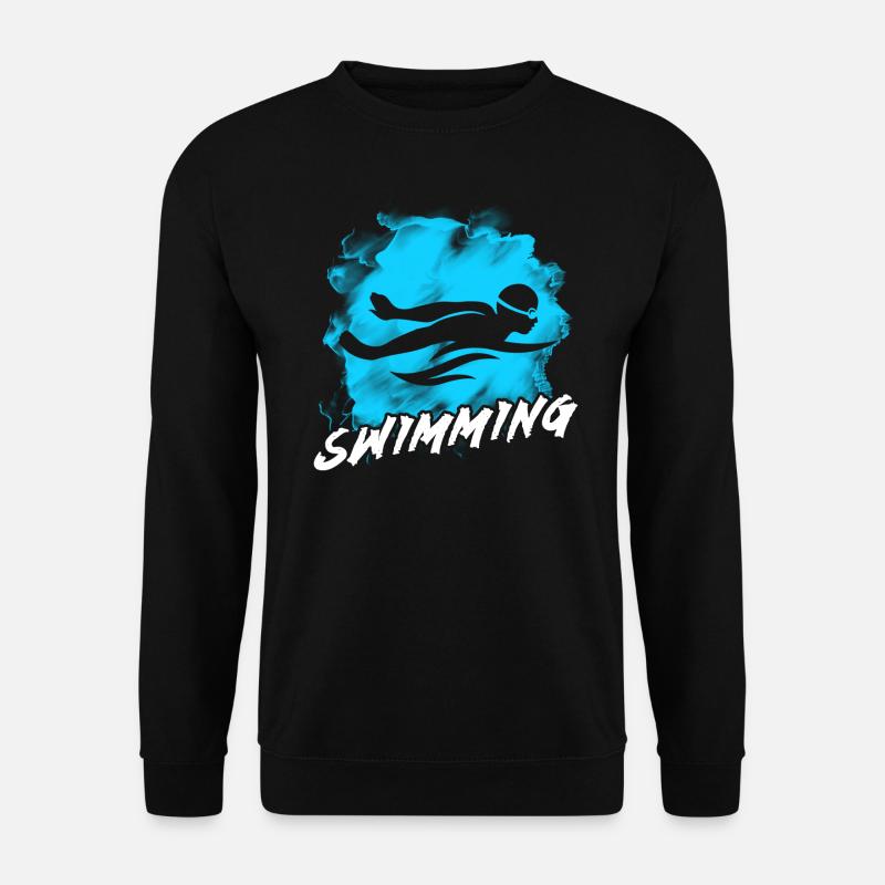 Schwimmen - Unisex Pullover - Schwarz