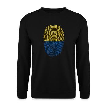 Ukraine - Unisex Pullover - Schwarz - Vorne - Alina (178cm) & Michal (187cm)