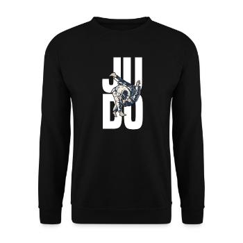 JUDO - Sweat-shirt Unisexe - noir - Devant - Alina (178cm) & Michal (187cm)