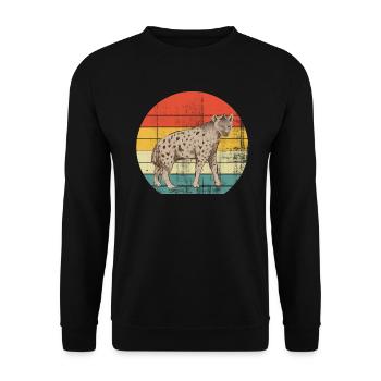 hyena - Unisex Sweatshirt - black - Front - Alina (178cm) & Michal (187cm)