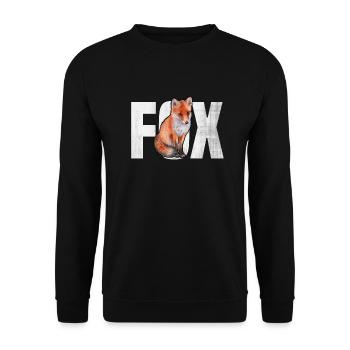 Fox - Unisex Pullover - Schwarz - Vorne - Alina (178cm) & Michal (187cm)