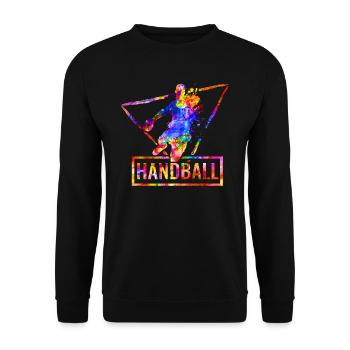 Handball - Unisex Sweatshirt - black - Front - Alina (178cm) & Michal (187cm)