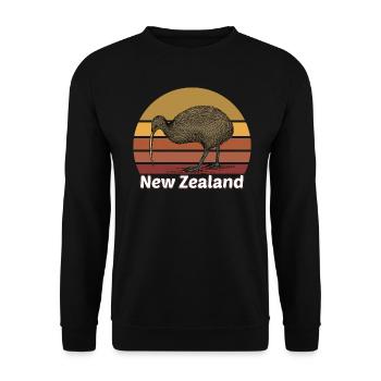 Neuseeland - Unisex Pullover - Schwarz - Vorne - Alina (178cm) & Michal (187cm)