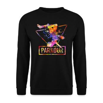 Parkour - Unisex Pullover - Schwarz - Vorne - Alina (178cm) & Michal (187cm)