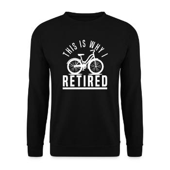 Retired - Unisex Sweatshirt - black - Front - Alina (178cm) & Michal (187cm)