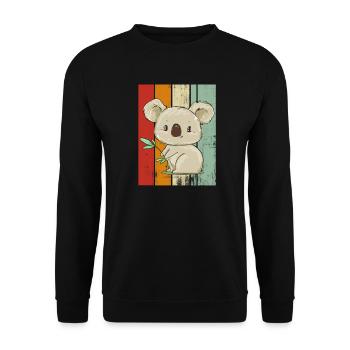 Koala - Unisex Pullover - Schwarz - Vorne - Alina (178cm) & Michal (187cm)