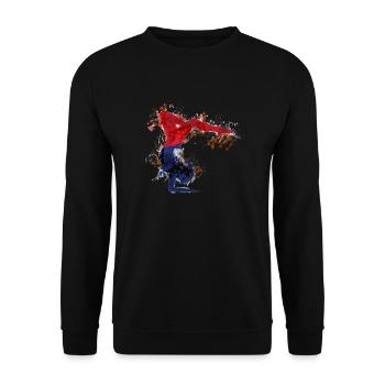 faire de la gymnastique - Sweat-shirt Unisexe - noir - Devant - Alina (178cm) & Michal (187cm)