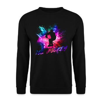 hockey sur glace - Sweat-shirt Unisexe - noir - Devant - Alina (178cm) & Michal (187cm)
