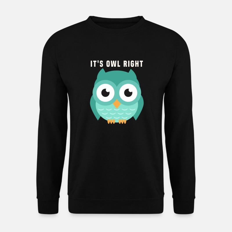 Eule - Unisex Pullover - Schwarz