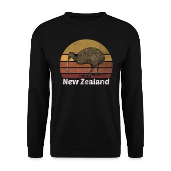 Neuseeland - Unisex Pullover - Schwarz - Vorne - Alina (178cm) & Michal (187cm)
