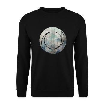 Berg natur geometrie - Unisex Pullover - Schwarz - Vorne - Alina (178cm) & Michal (187cm)