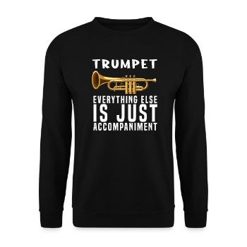 Trompete - Unisex Pullover - Schwarz - Vorne - Alina (178cm) & Michal (187cm)