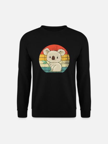 Koala-Zeichnung - Unisex Pullover - Schwarz