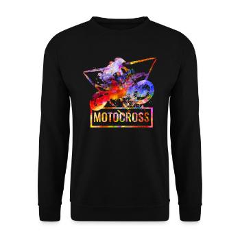 Motocross - Sweat-shirt Unisexe - noir - Devant - Alina (178cm) & Michal (187cm)