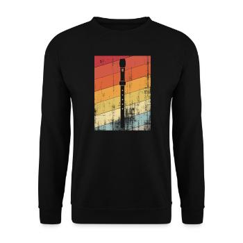 flute - Unisex Sweatshirt - black - Front - Alina (178cm) & Michal (187cm)