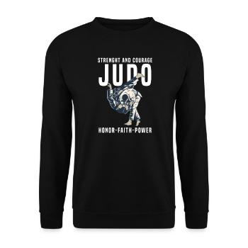 Judo fighter - Unisex Sweatshirt - black - Front - Alina (178cm) & Michal (187cm)