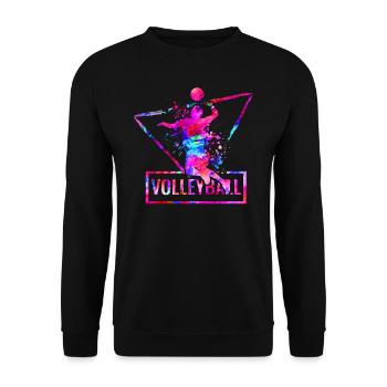 volleyball - Unisex Sweatshirt - black - Front - Alina (178cm) & Michal (187cm)