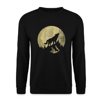 Nature du loup - Sweat-shirt Unisexe - noir - Devant - Alina (178cm) & Michal (187cm)