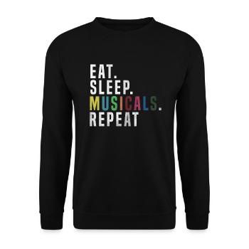 Musicals - Unisex Pullover - Schwarz - Vorne - Alina (178cm) & Michal (187cm)