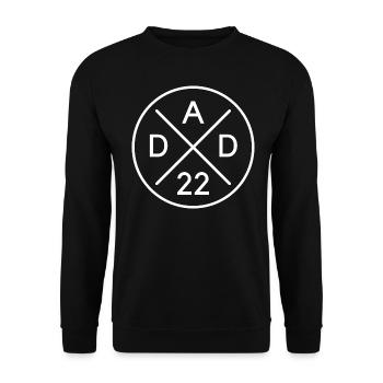 DAD 2022 Papa Werdender Papa Werdender Vater 2022 - Unisex Pullover - Schwarz - Vorne - Alina (178cm) & Michal (187cm)