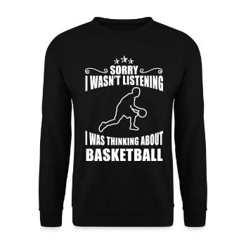 Basketball Basketball Basketball Team - Unisex Sweatshirt - black - Front - Alina (178cm) & Michal (187cm)