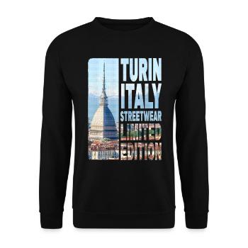 Turin Torino Italy City Skyline Home Love - Unisex Sweatshirt - black - Front - Alina (178cm) & Michal (187cm)