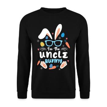 Im The Uncle Rabbit Easter Rabbit Ear Sunglass - Unisex Pullover - Schwarz - Vorne - Alina (178cm) & Michal (187cm)