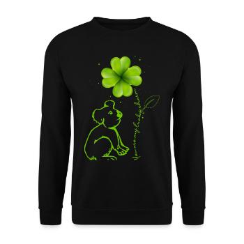 You Are My Lucky Charm Koala Shamrock - Unisex Sweatshirt - black - Front - Alina (178cm) & Michal (187cm)