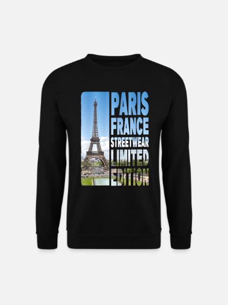 Paris France Ville Skyline Accueil Amour - Sweat-shirt Unisexe - noir