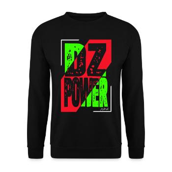 Dz power gift for an Algerian - Unisex Sweatshirt - black - Front - Alina (178cm) & Michal (187cm)