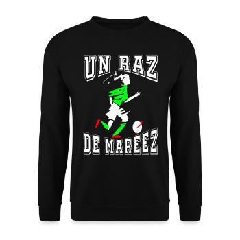 Eine Flutwelle oder Raz de Mareez Mahrez - Unisex Pullover - Schwarz - Vorne - Alina (178cm) & Michal (187cm)