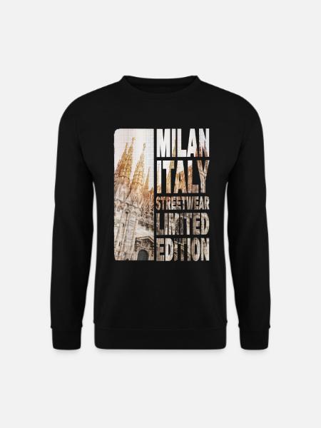 Mailand Milan Italien Stadt Skyline Urlaub Liebe - Unisex Pullover - Schwarz