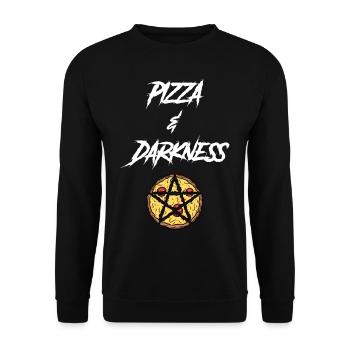 Pizza gothique et ténèbres - Sweat-shirt Unisexe - noir - Devant - Alina (178cm) & Michal (187cm)