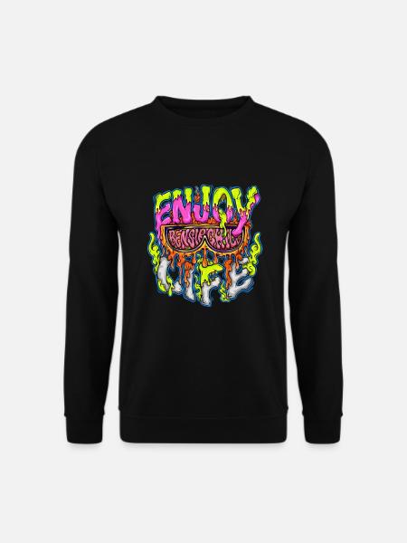 Enjoy Life now - Unisex Pullover - Schwarz