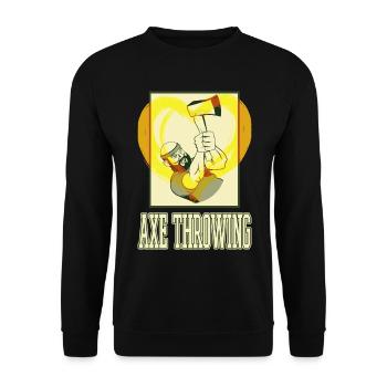 Axe Throwing Axe Throwing Axe Throwing Sport Double Axe - Unisex Sweatshirt - black - Front - Alina (178cm) & Michal (187cm)