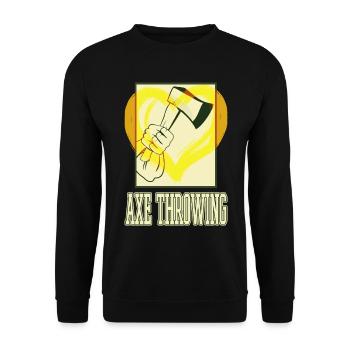 Axe Throwing Axe Throwing Axe Throwing Sport Double Axe - Unisex Sweatshirt - black - Front - Alina (178cm) & Michal (187cm)