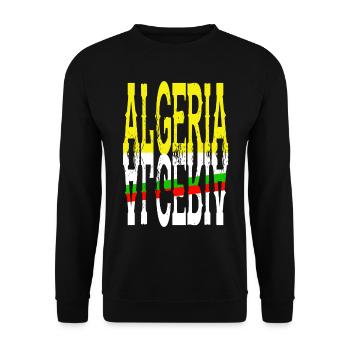 Algeria - Unisex Sweatshirt - black - Front - Alina (178cm) & Michal (187cm)