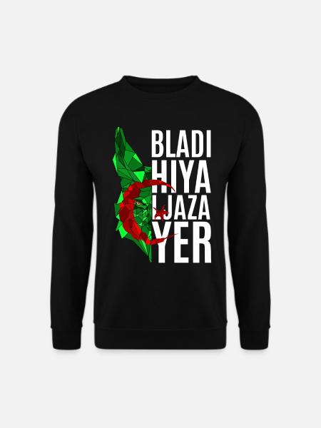 Bladi hiya ljazayer polygon fennec - Unisex Pullover - Schwarz