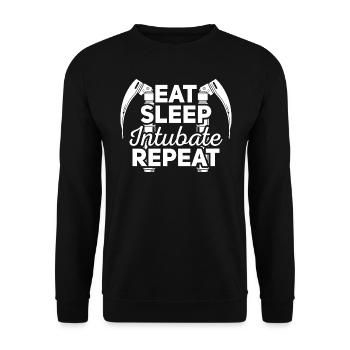 Anesthesiology Anesthesiologist Anaesthesiologist - Unisex Sweatshirt - black - Front - Alina (178cm) & Michal (187cm)