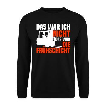 Gabelstaplerfahrer Gabelstapler Staplerfahrer - Unisex Pullover - Schwarz - Vorne - Alina (178cm) & Michal (187cm)
