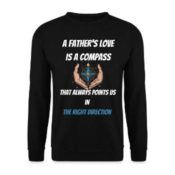 L’amour du Père est une boussole - Sweat-shirt Unisexe - noir - Devant - Alina (178cm) & Michal (187cm)