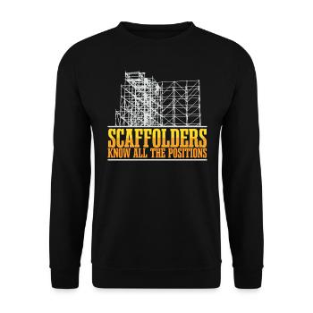 Scaffold Scaffolding Scaffolder - Unisex Sweatshirt - black - Front - Alina (178cm) & Michal (187cm)