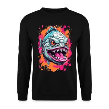 Piranha Style - Elegance - Unisex Sweatshirt - black - Front - Alina (178cm) & Michal (187cm)