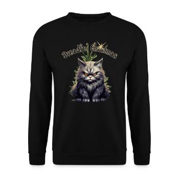 Dreadful Christmas Angry - Unisex Sweatshirt - black - Front - Alina (178cm) & Michal (187cm)