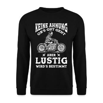 Je ne sais pas si ça va bien se passer mais ça va être une moto - Sweat-shirt Unisexe - noir - Devant - Alina (178cm) & Michal (187cm)