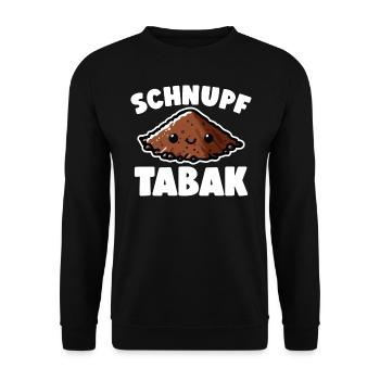 Schnupftabak Priis Schnupftabak Dose - Unisex Pullover - Schwarz - Vorne - Alina (178cm) & Michal (187cm)