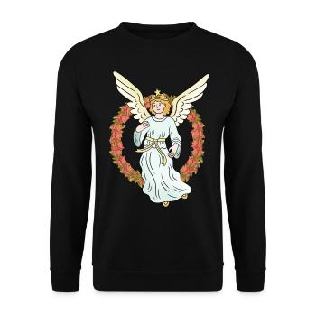 Guardian Angel Protector Angel Rosary Spiritual - Unisex Sweatshirt - black - Front - Alina (178cm) & Michal (187cm)